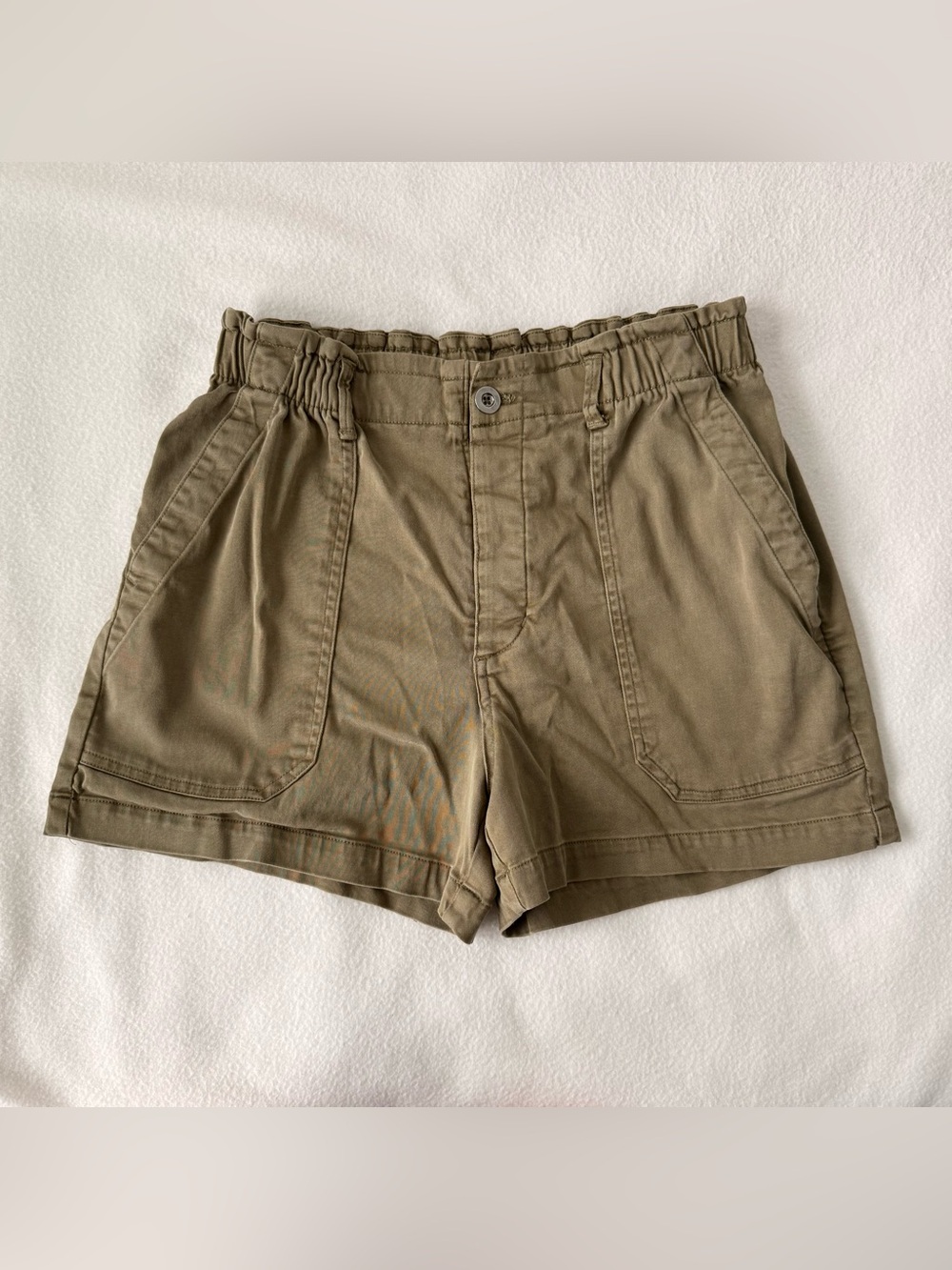 Eddie Bauer Olive Utility Drawstring Short